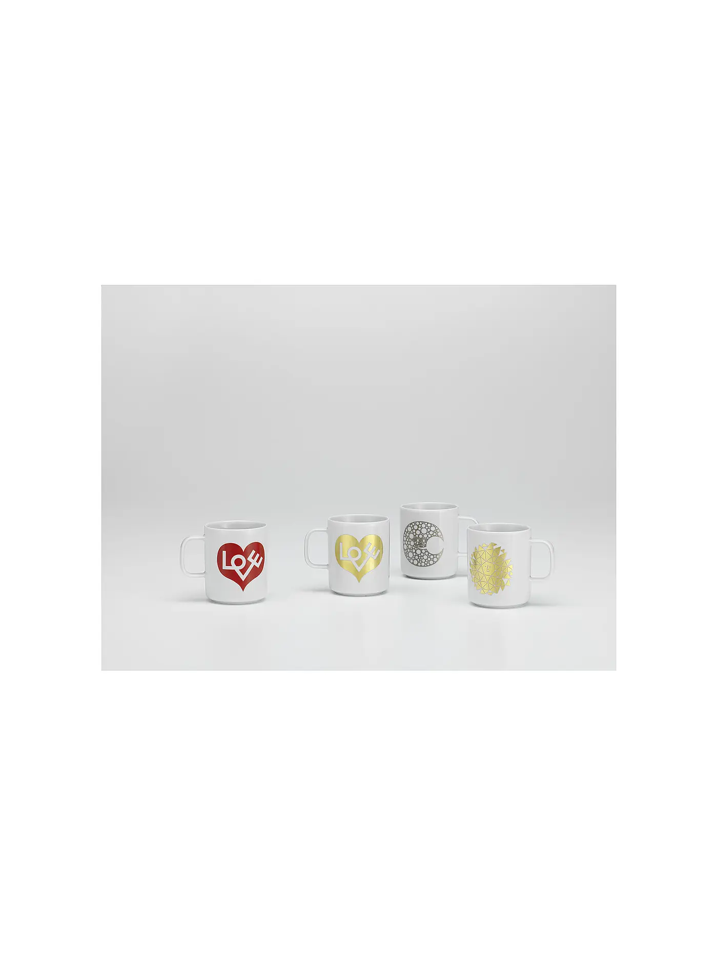 VITRA | Henkelbecher - Tasse Coffee Mug  Love Heart Gold | silber